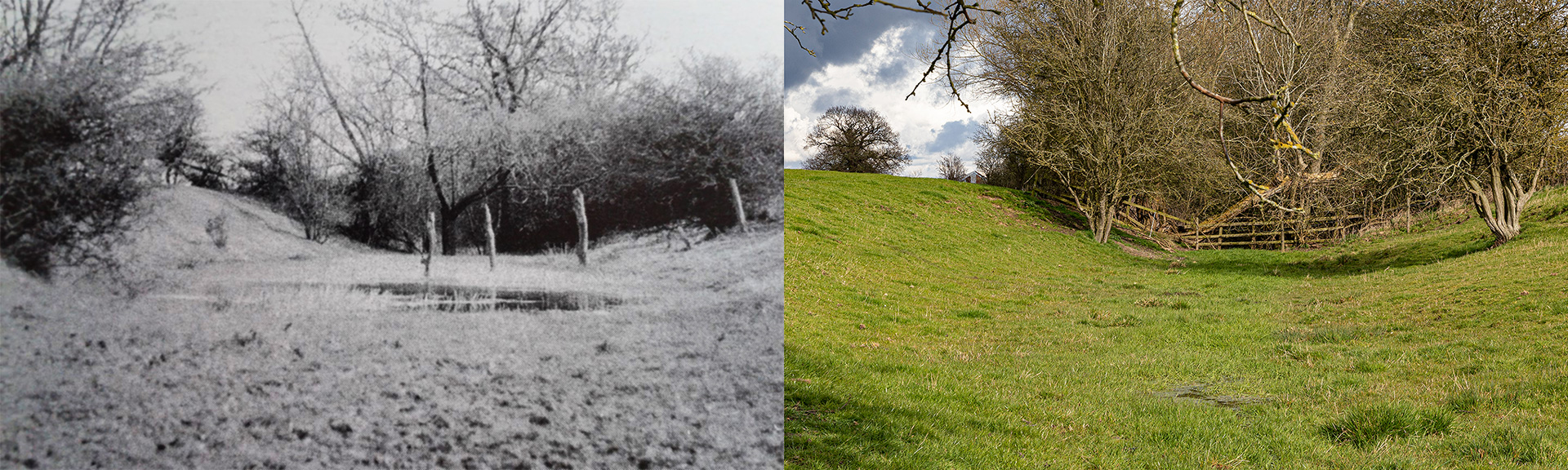 Wyfordby - Oakham Canal - Lock 7 - Then and now
